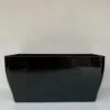 Vaso cassetta cm 25 nero lucido