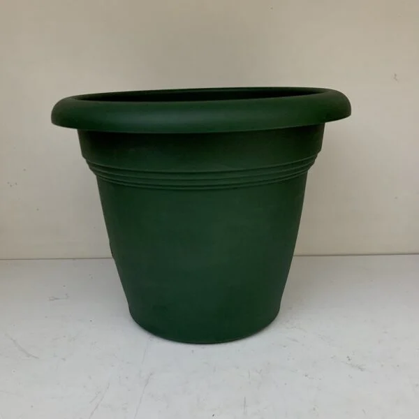 Vaso tondo cm 18 colore verde scuro